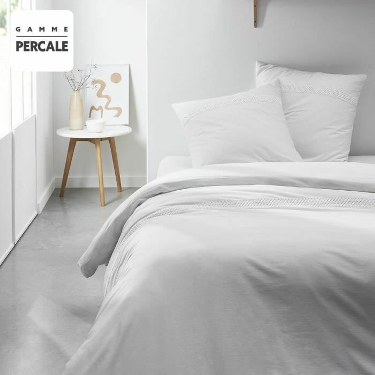 Set di copripiumino Prestige TODAY Percale Bianco 240 x 260 cm